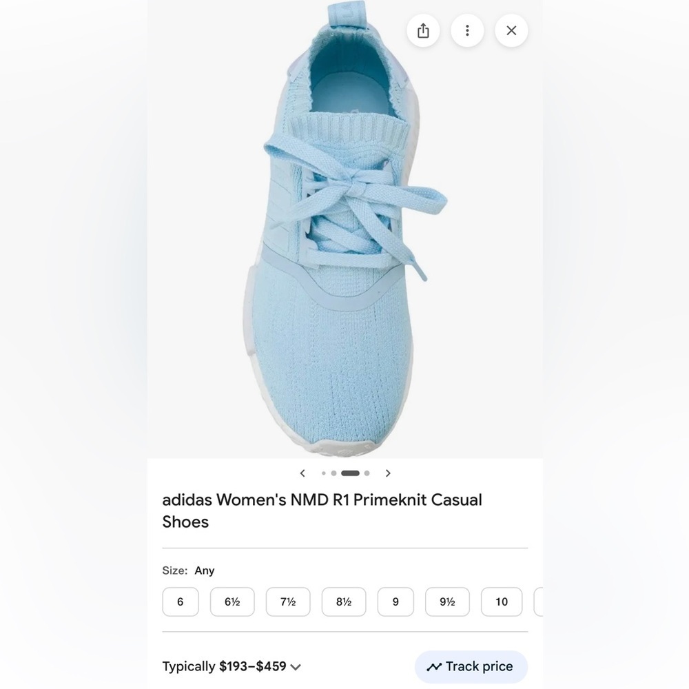 ADIDAS NMD R1 Women’s Prime knit casual ice blue shoe sz 8.5 - Picture 8 of 15